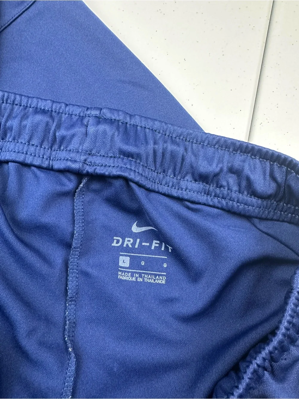 Nike Dark Blue Training Track Pants with Black Swoosh